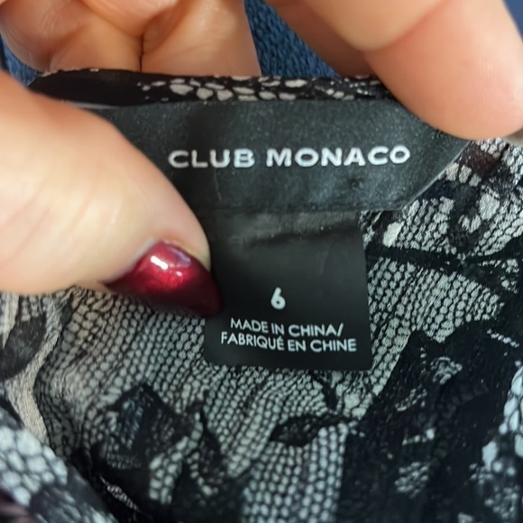 Club Monaco Silk Dress Long Sleeve Sheer Slip Size 6 - Picture 8 of 11